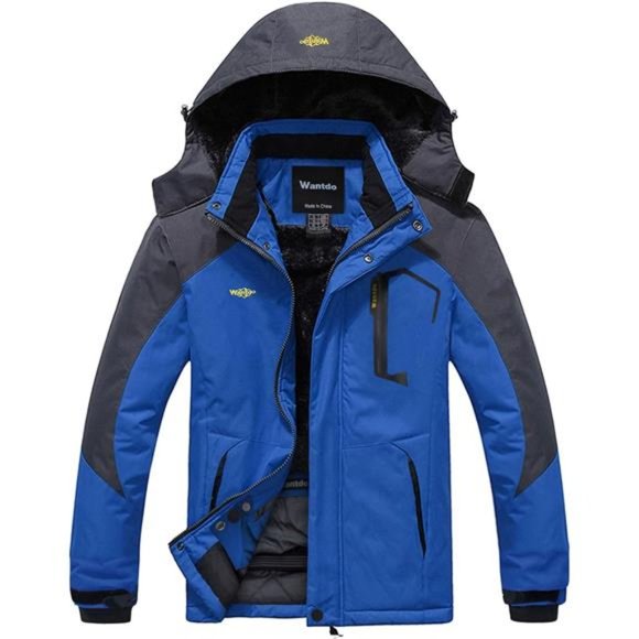 Men's Mountain Waterproof Ski Jacket Windproof Rain Jacket Winter Hooded Coat - Picture 1 of 6